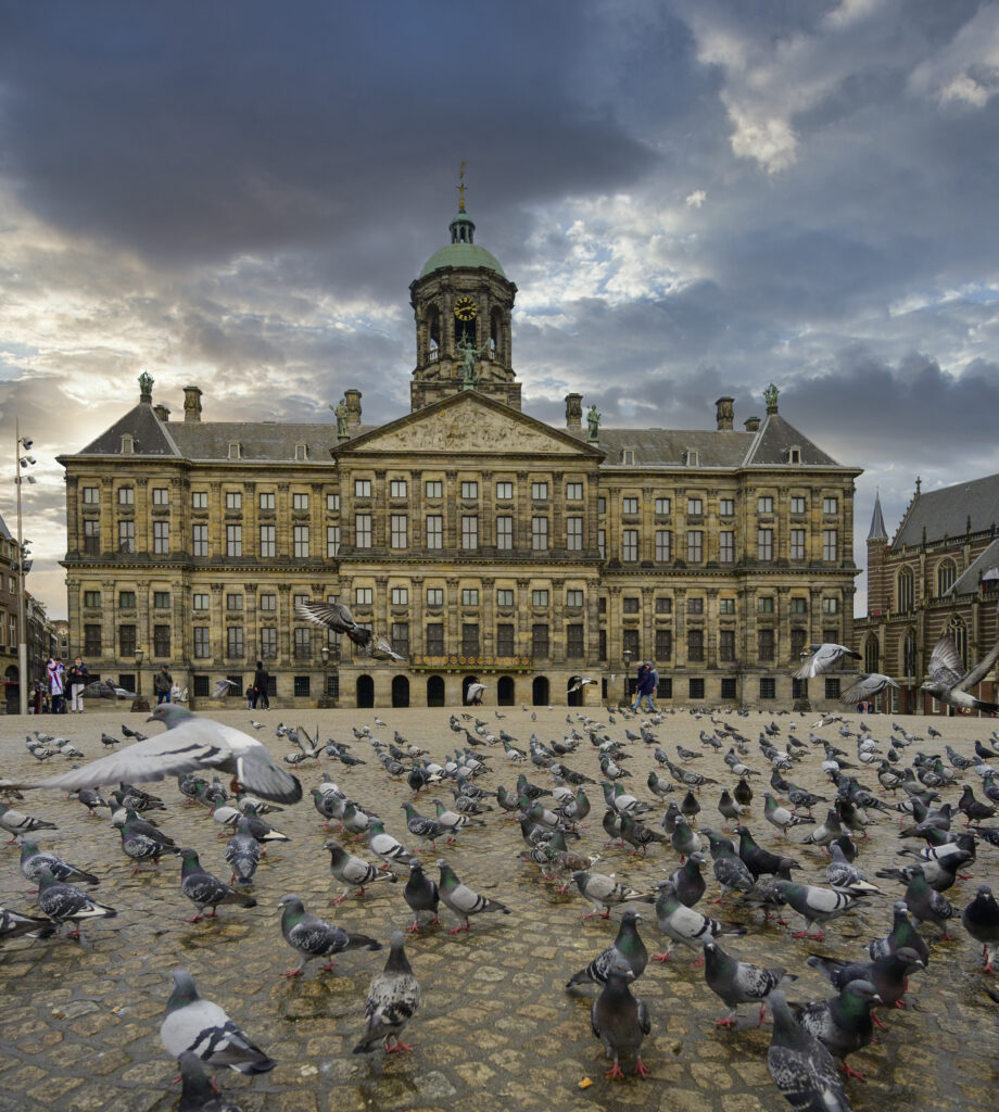 Koninklijk Paleis op de Dam in Amsterdam, Nederland