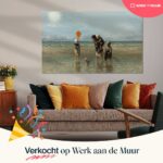 Kinderen der zee van Jozef Israels, met toevoeging van zon en ballon.