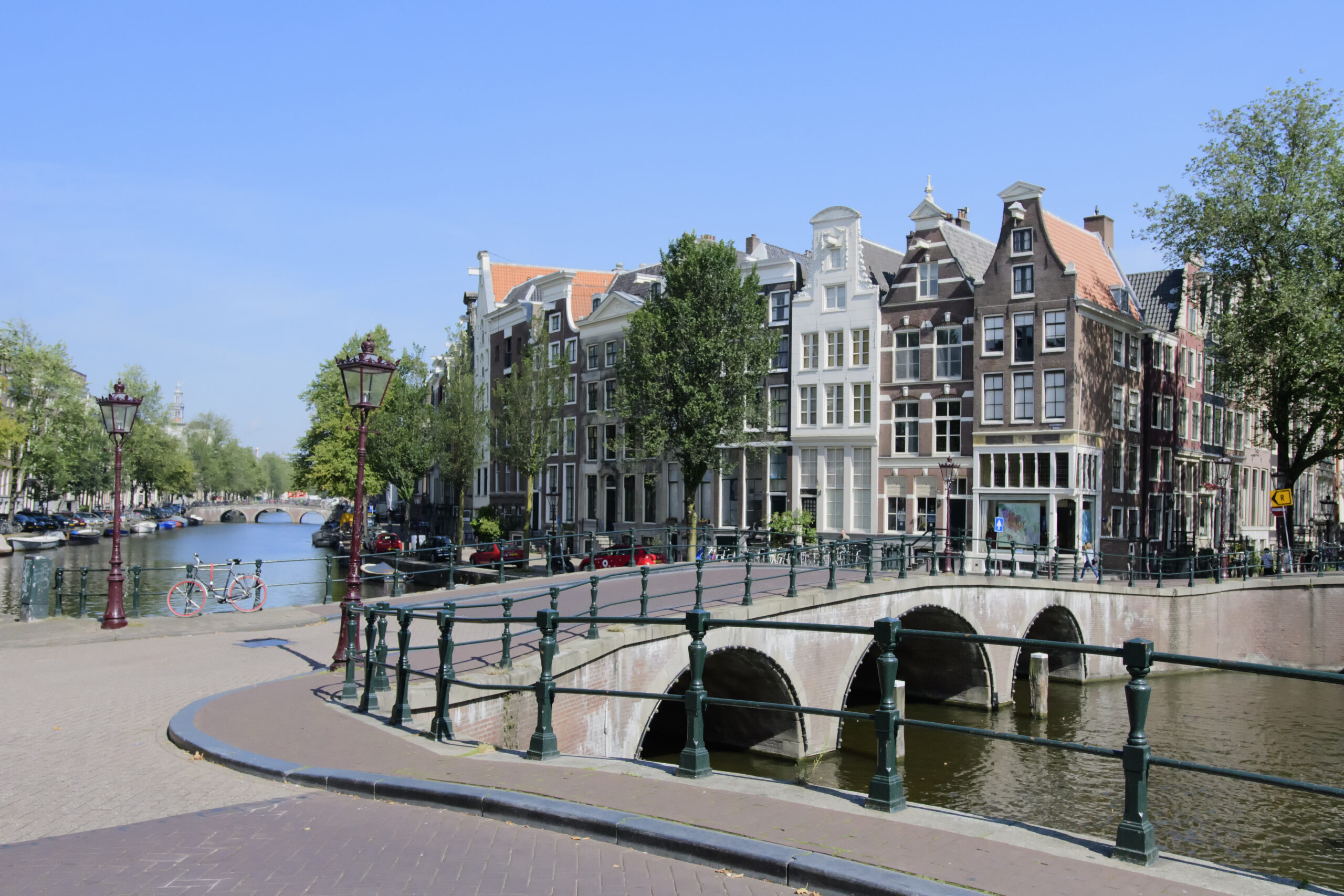 Large Amsterdam canal wall art featuring the Keizersgracht in daylight