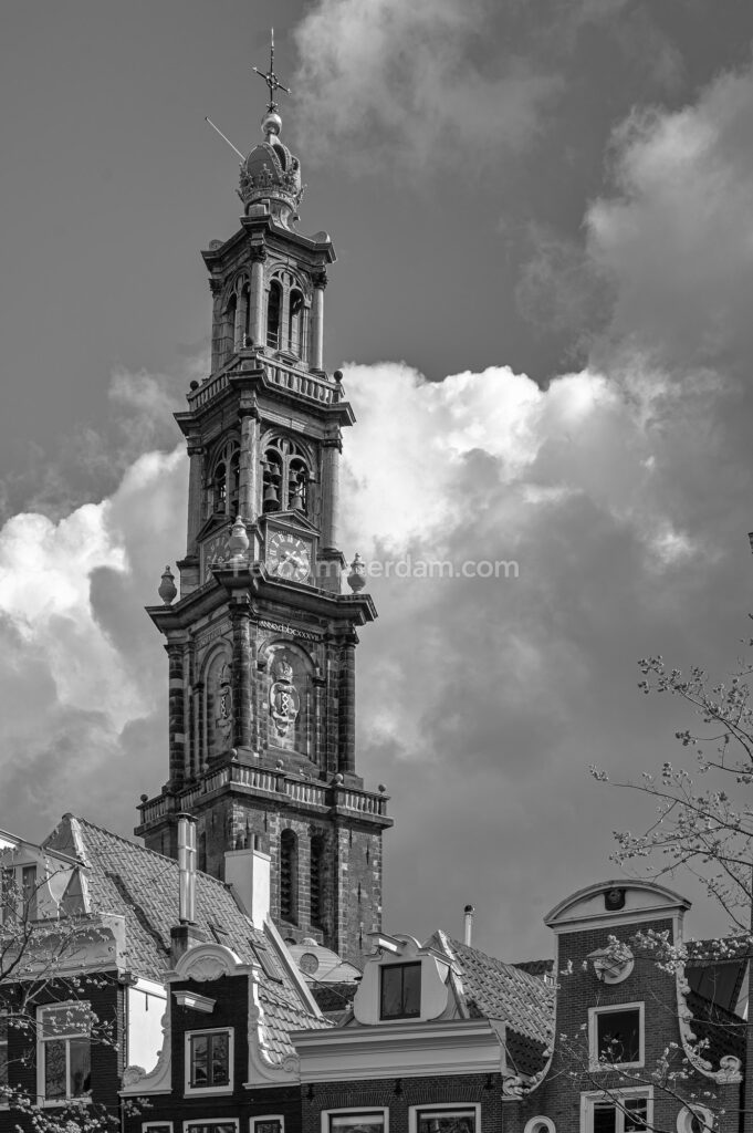 Premium foto Close-up Westertoren Jordaan Amsterdam - Ideaal als fotobehang of naadloos behang op maat