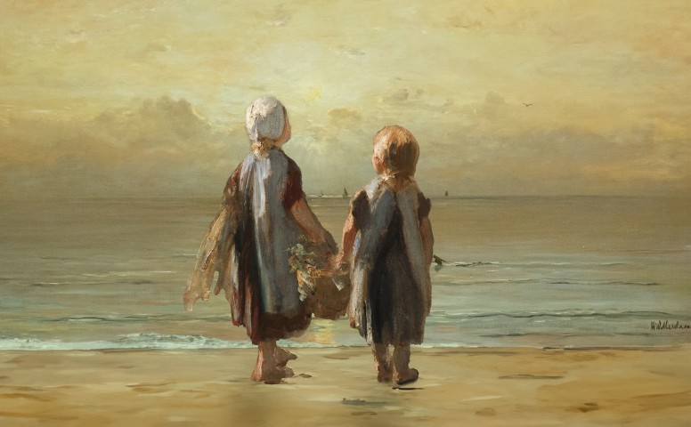 Premium foto Hendrik Willem Mesdag en Jozef Israëls samengevoegd Kunst met een knipoog Amsterdam - Ideaal als fotobehang of naadloos behang op maat
