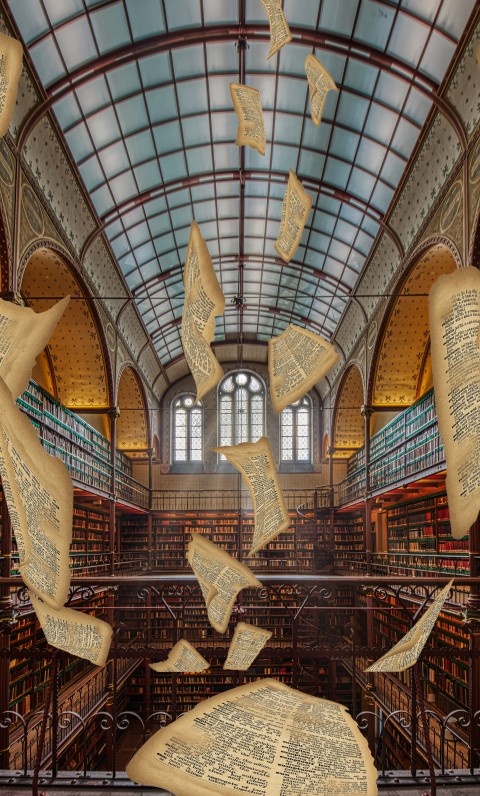 Premium foto Lost knowledge Kunst met een knipoog Amsterdam - Ideaal als fotobehang of naadloos behang op maat